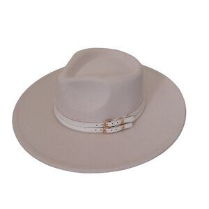 Ivory Felt Cowgirl Rancher Hat Wide Brim Fedora New With Tags Country Western